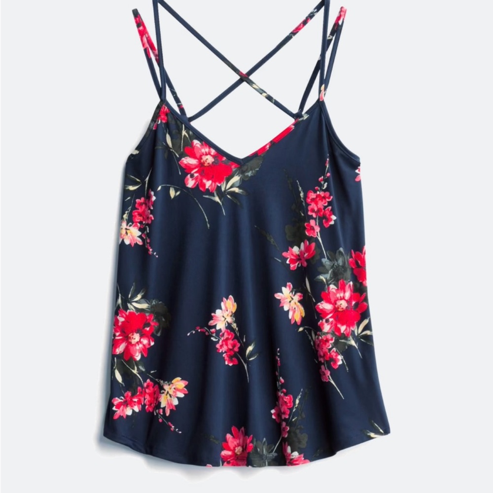 NWT Floral Navy Camisole Top